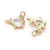 Brass Micro Pave Cubic Zirconia Pendants KK-A291-11B-G-2