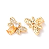 Brass Micro Pave Cubic Zirconia Pendants KK-A284-15G-03-2