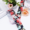 Cotton Flower Print Ribbons OCOR-WH0045-28A-08-1