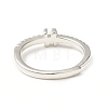 Clear Cubic Zirconia Initial Letter Adjustable Ring RJEW-C052-01P-N-3
