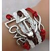 Suede & Imitation Leather Cord Knitted Multi-strand Bracelets WGD6FE3-15-1