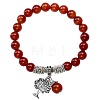 8mm Natural Carnelian Stretch Bracelets ME8493-9-1