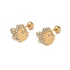 304 Stainless Steel Crystal Rhinestone Animal Cartilage Earrings SA-CBA1F7E-01G-08-1