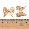 Brass Crystal Rhinestone Filigree Connector Charms RB-CBA890A-01G-3