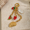 Stainless Steel Enamel Pendant Decorations HK1101-4-2