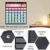 Cloth Monthly Calendar Pocket Chart Wall Hanging Organizer AJEW-WH0880-39-3