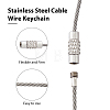 201 Stainless Steel Cable Wire Keychain KEYC-DC0001-08-3