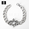 Punk & Viking 304 Stainless Steel Link Bracelets FS-WG44D5C-03-1