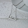 304 Stainless Steel Arabic Pendant Necklaces WGC6A2A-04-1