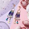 Glass Seed Beads & Shell Pearl Chandelier Earrings EJEW-TA00488-2