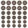 Gorgecraft 30Pcs 3 Style Alloy Enamel Shank Buttons BUTT-GF0001-23KCG-B-1