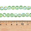Electroplate Transparent Glass Beads Strands GLAA-H040-01A-4