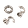 Brass Micro Pave Clear Cubic Zirconia Fold Over Clasps KK-U059-55P-2