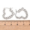 304 Stainless Steel Hoop Earrings EJEW-D364-01P-3