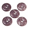 Natural Lepidolite Pendants G-K099-30mm-02-2