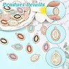 30Pcs 6 Colors Alloy Enamel Pendants ENAM-YW0008-87-2