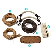 DIY Women's Plastic Rattan Woven Handbag Set WD-XCP0001-10-1