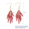 Baking Paint Glass Seed Beads Dangle Earrings EJEW-JE03786-3