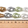 Electroplated Glass Beads Strands GL-CBA89C7-01B-4
