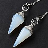 Natural & Synthetic Gemstone Hexagonal Pointed Dowsing Pendulums G-P552-05P-3