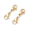304 Stainless Steel Double Lobster Claw Clasps STAS-E163-57G-F-1
