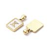 Ion Plating(IP) 304 Stainless Steel Pave Shell Pendants X-STAS-G327-01G-K-2