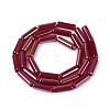 Electroplate Transparent Glass Beads Strands EGLA-Q132-02A-C01-2