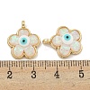 Translucent Evil Eye Resin Pendants KK-M219-22G-01-3