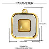 304 Stainless Steel Pendants STAS-OY008-35GP-2