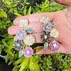 Brass Cubic Zirconia Stud Earrings FS-WGD1E91-01-3