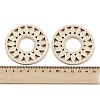 (Defective Closeout Sale: Wormhole) Wood Hollow Sunflower Crystal Ball Holders LS-WOOD-XCP0002-11-3
