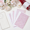 4 Sheets 4 Styles Acrylic Imitation Pearl Stickers Paper Sheets for Craft DIY-SP0002-64A-4
