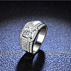 Rhodium Plated 925 Sterling Silver Ring Components WGBE16F-06-1