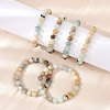 Natural Flower Amazonite Beads Stretch Bracelets BJEW-F380-01-B09-3