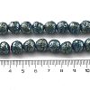 Electroplated Natural Lava Rock Beads Strands G-A251-D01-01A-4