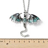 Alloy Enamel Dragon Pendant Necklaces NJEW-V005-01AS-01-3