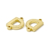 Rack Plating Brass Letter Connector Charms KK-C007-38G-D-3