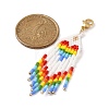 Handmade Loom Pattern Seed Beads Tassels Pendants Decoration HJEW-MZ00018-2