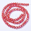 Electroplate Glass Beads Strands EGLA-A034-P6mm-B06-2