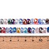 Electroplate Transparent Glass Beads Strands X-EGLA-N022-04A-D01-4
