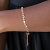 Brass Micro Pave Clear Cubic Zirconia Slider Bracelets for Women WG7A039-01-2