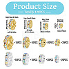120Pcs Brass Rhinestone Spacer Beads RB-TA0001-36B-4