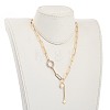 Star Brass Lariat Necklaces NJEW-JN03041-03-6