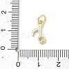 Brass Micro Pave Clear Cubic Zirconia Pendants KK-H255-24G-3