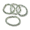 Natural Prehnite Round Beaded Stretch Bracelets for Men Women BJEW-G743-01F-5