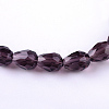 Transparent Glass Bead Strands GLAA-R024-6x8mm-09-2