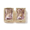 Brass with Cubic Zirconia Beads KK-G491-35G-04-1