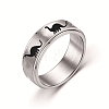 Rotating Stainless Steel Anxiety Relief Rings for Women Men PW-WG4928D-19-1