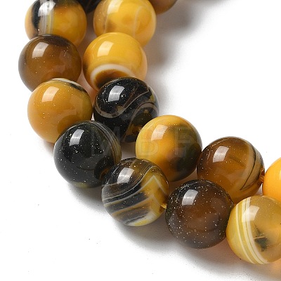 Natural Agate Beads Strands G-NH0001-G07-01-1