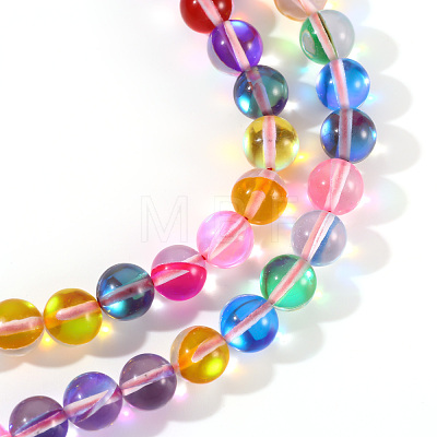 Synthetic Moonstone Beads Strands G-S283-8mm-M2-1